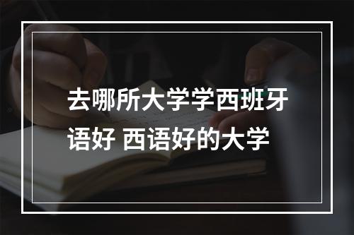 去哪所大学学西班牙语好 西语好的大学