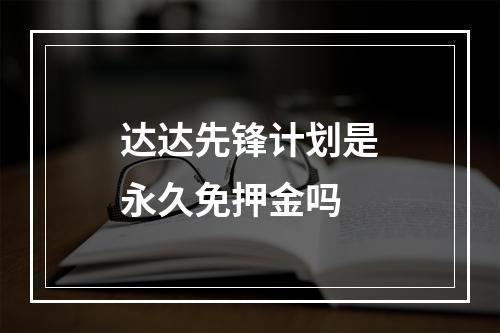 达达先锋计划是永久免押金吗