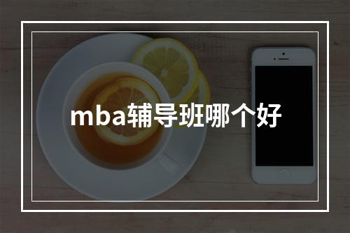 mba辅导班哪个好