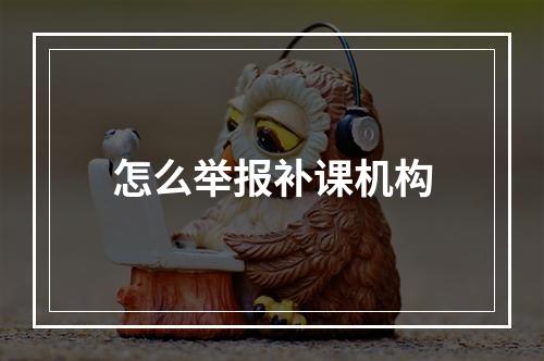 怎么举报补课机构