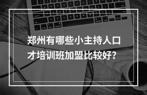 郑州有哪些小主持人口才培训班加盟比较好？