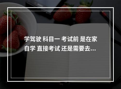 学驾驶 科目一 考试前 是在家自学 直接考试 还是需要去驾校培训班上课？