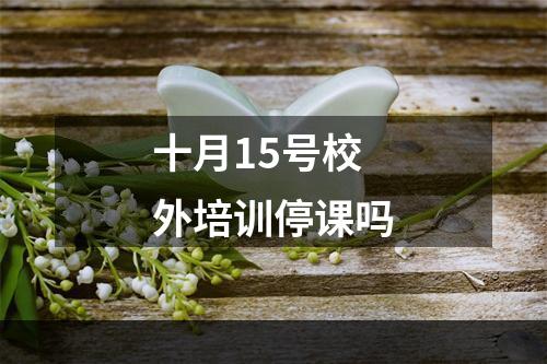 十月15号校外培训停课吗