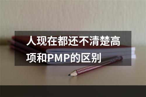 人现在都还不清楚高项和PMP的区别