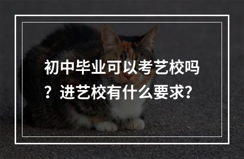 初中毕业可以考艺校吗？进艺校有什么要求？