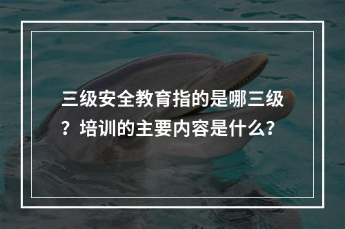 三级安全教育指的是哪三级？培训的主要内容是什么？