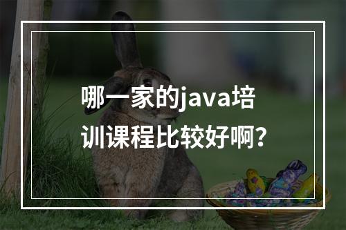 哪一家的java培训课程比较好啊？