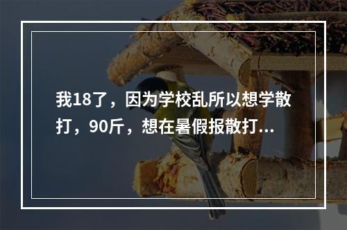 我18了，因为学校乱所以想学散打，90斤，想在暑假报散打班一个月，顶用么？