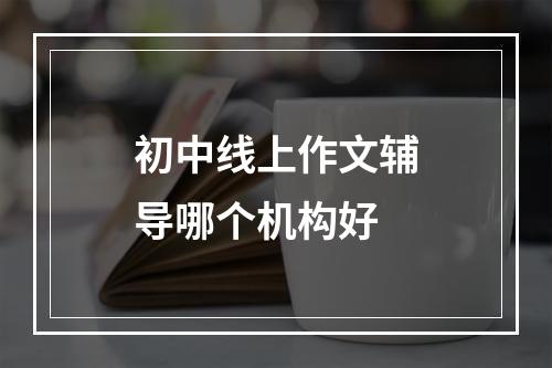 初中线上作文辅导哪个机构好