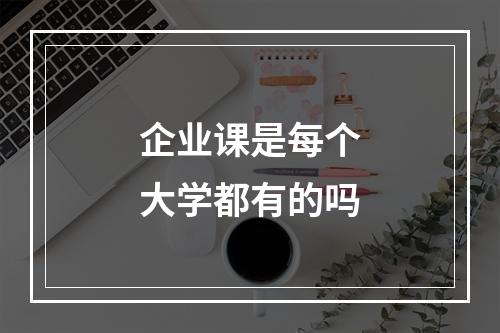 企业课是每个大学都有的吗