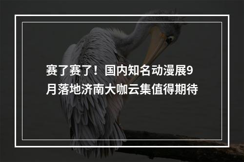 赛了赛了！国内知名动漫展9月落地济南大咖云集值得期待