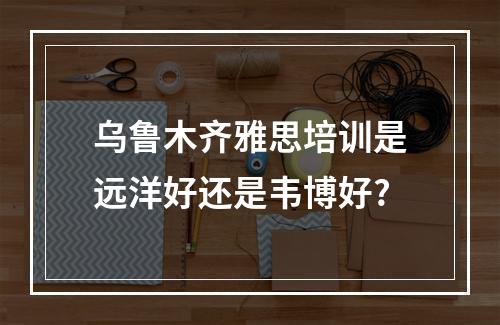 乌鲁木齐雅思培训是远洋好还是韦博好?