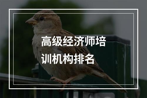 高级经济师培训机构排名