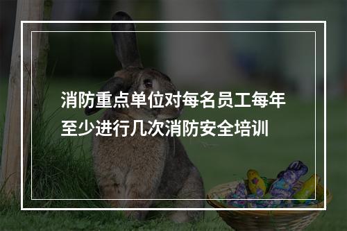 消防重点单位对每名员工每年至少进行几次消防安全培训