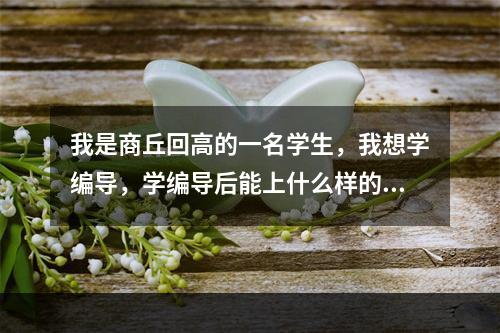 我是商丘回高的一名学生，我想学编导，学编导后能上什么样的大学？