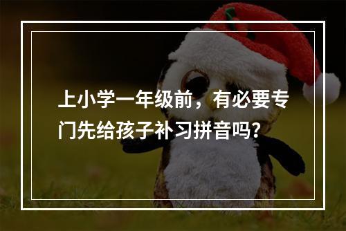 上小学一年级前，有必要专门先给孩子补习拼音吗？