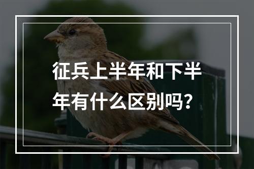 征兵上半年和下半年有什么区别吗？