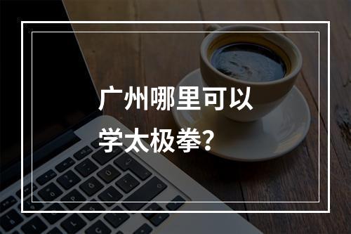 广州哪里可以学太极拳？