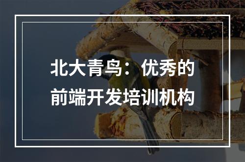 北大青鸟：优秀的前端开发培训机构