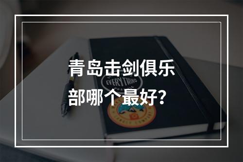 青岛击剑俱乐部哪个最好？