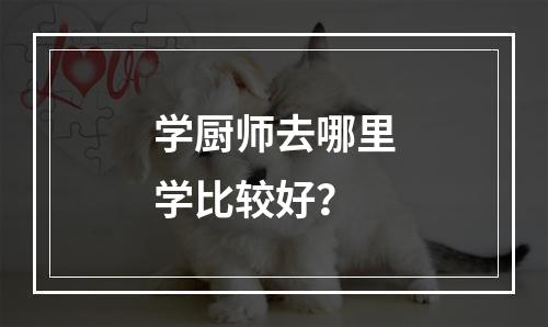 学厨师去哪里学比较好？