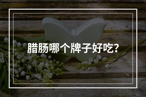 腊肠哪个牌子好吃？