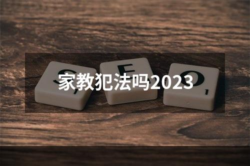 家教犯法吗2023