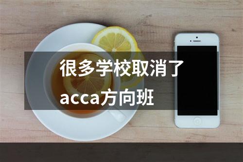 很多学校取消了acca方向班