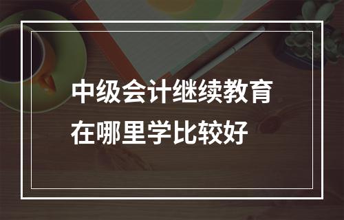 中级会计继续教育在哪里学比较好