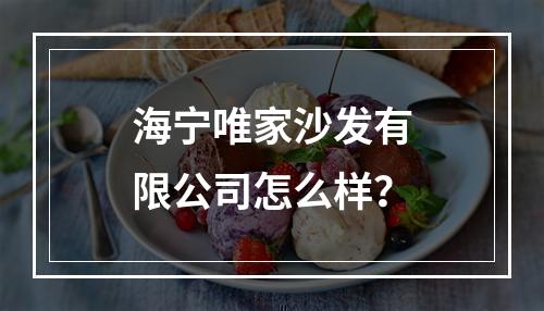 海宁唯家沙发有限公司怎么样？