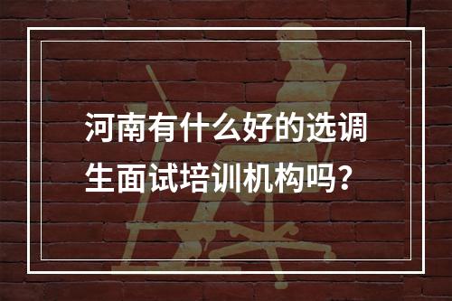 河南有什么好的选调生面试培训机构吗？