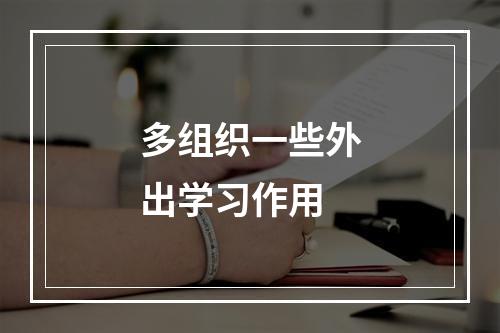 多组织一些外出学习作用