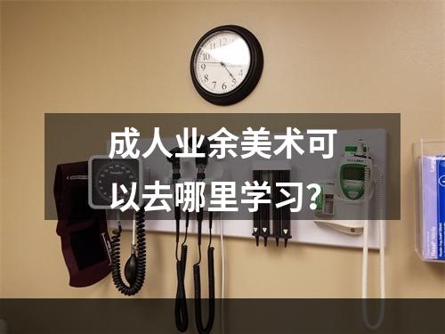 成人业余美术可以去哪里学习？