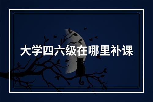 大学四六级在哪里补课