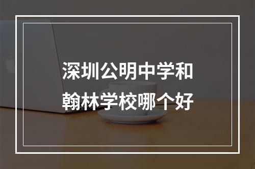 深圳公明中学和翰林学校哪个好