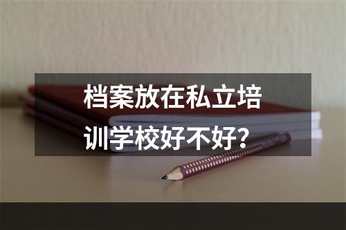 档案放在私立培训学校好不好？