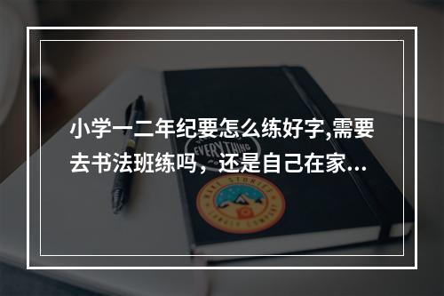 小学一二年纪要怎么练好字,需要去书法班练吗，还是自己在家练字帖就行