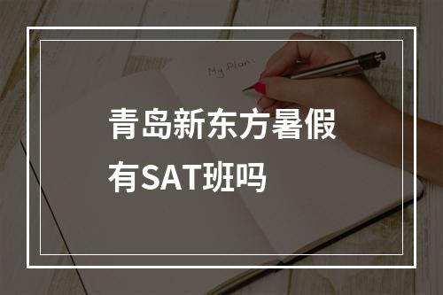 青岛新东方暑假有SAT班吗