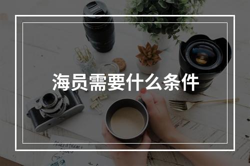 海员需要什么条件