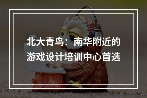 北大青鸟：南华附近的游戏设计培训中心首选