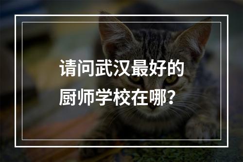 请问武汉最好的厨师学校在哪？