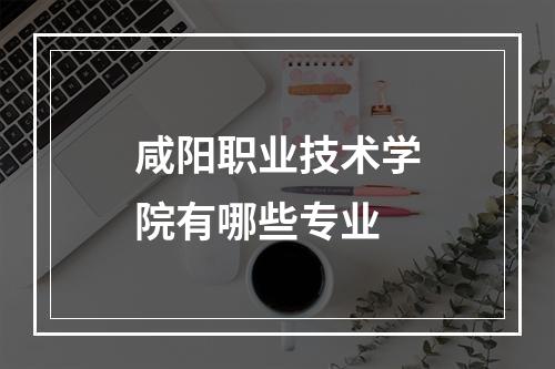 咸阳职业技术学院有哪些专业