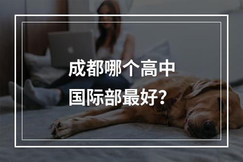 成都哪个高中国际部最好？