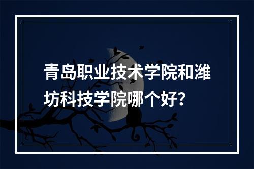 青岛职业技术学院和潍坊科技学院哪个好？