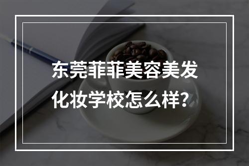 东莞菲菲美容美发化妆学校怎么样？