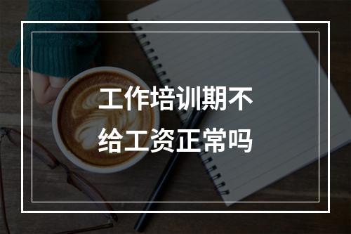 工作培训期不给工资正常吗