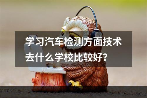 学习汽车检测方面技术去什么学校比较好？