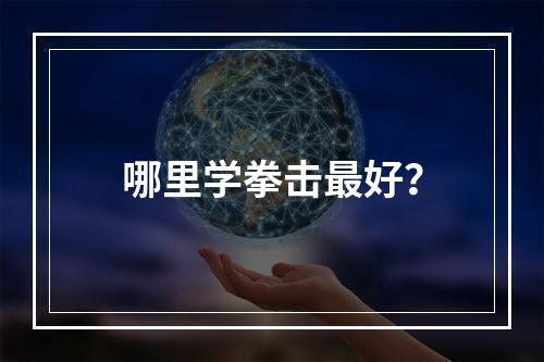 哪里学拳击最好？