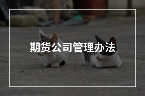 期货公司管理办法