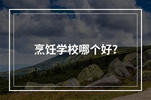 烹饪学校哪个好?